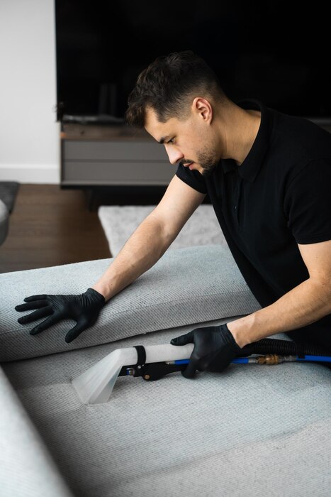 professional carpet extraction cleaning technician